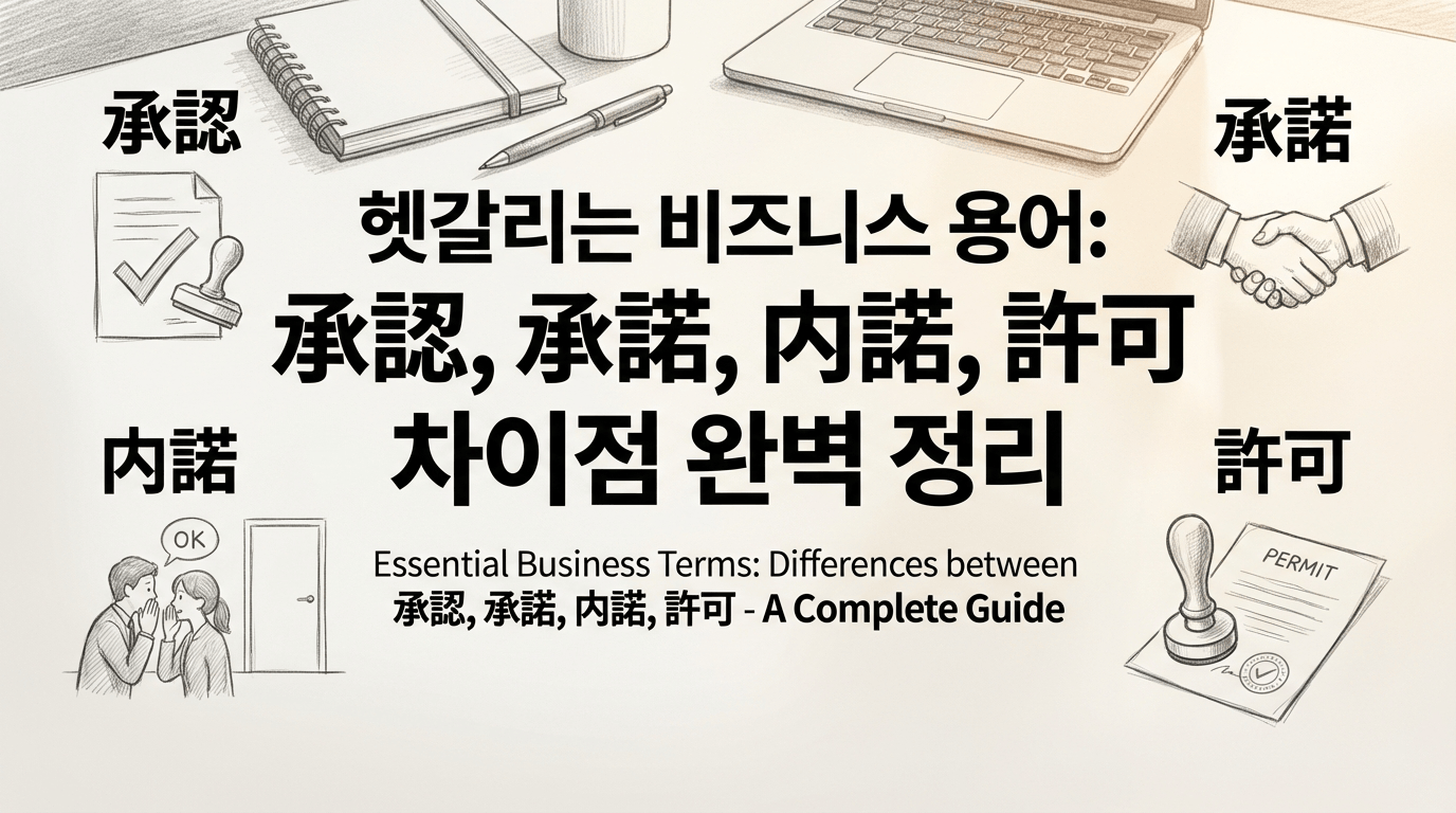 실무에서 바로 쓰는 비즈니스 일본어: 승인/허가 관련 유의어 4가지 총정리
