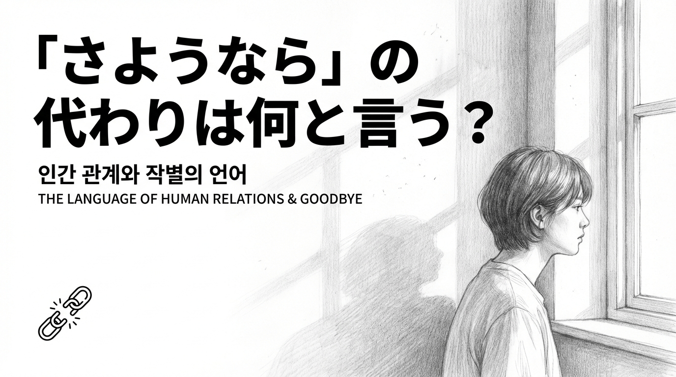 아직도 "さようなら"만 쓰시나요? 오해 없는 일본어 작별인사 뉘앙스 차이