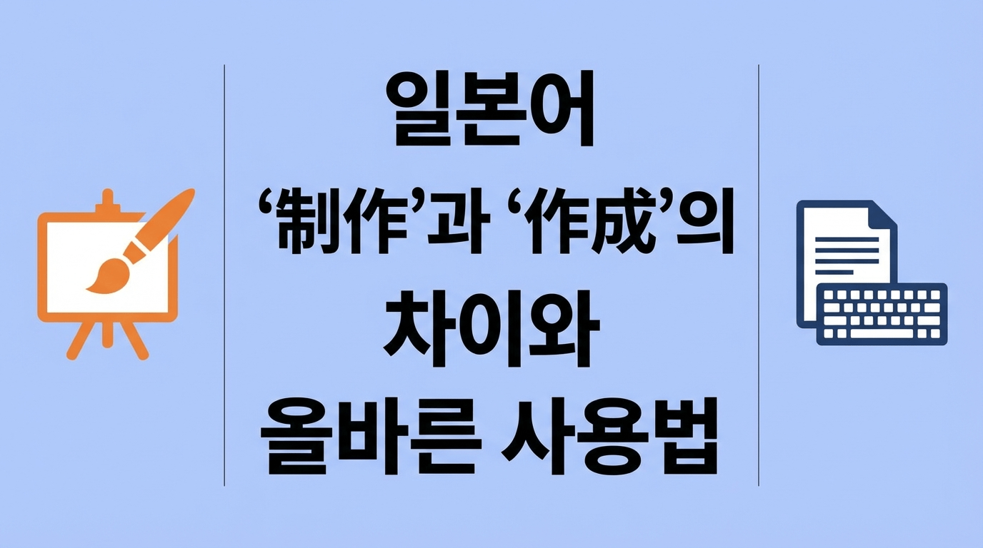일본어 비즈니스 이메일과 문서 작업 시 [制作]과 [作成]을 구분하는 기준