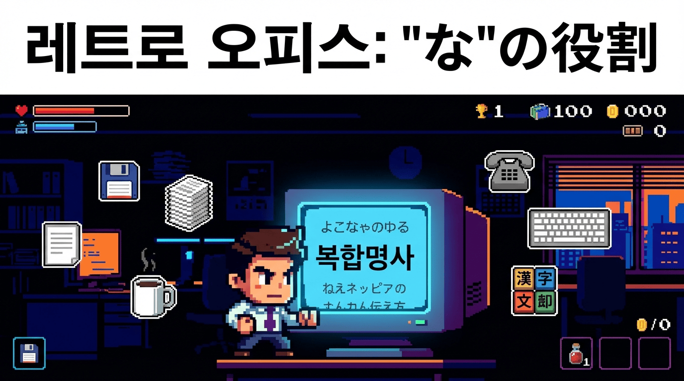 헷갈리는 일본어 표현: 'な'의 역할과 복합명사 만들기 (형용동사 활용법)