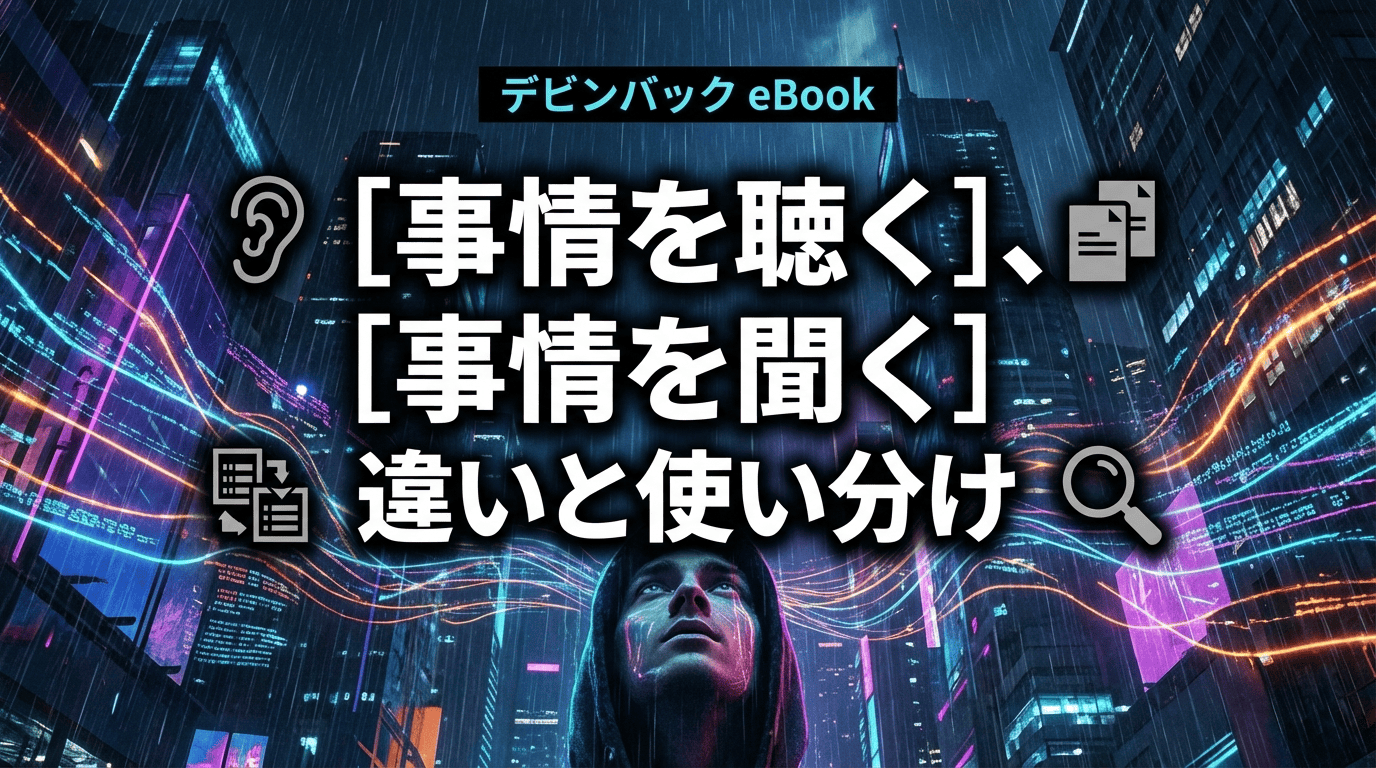 일본어 한자 뉘앙스: '事情を聴く(청취)'와 '事情を聞く(듣기)'의 결정적 차이