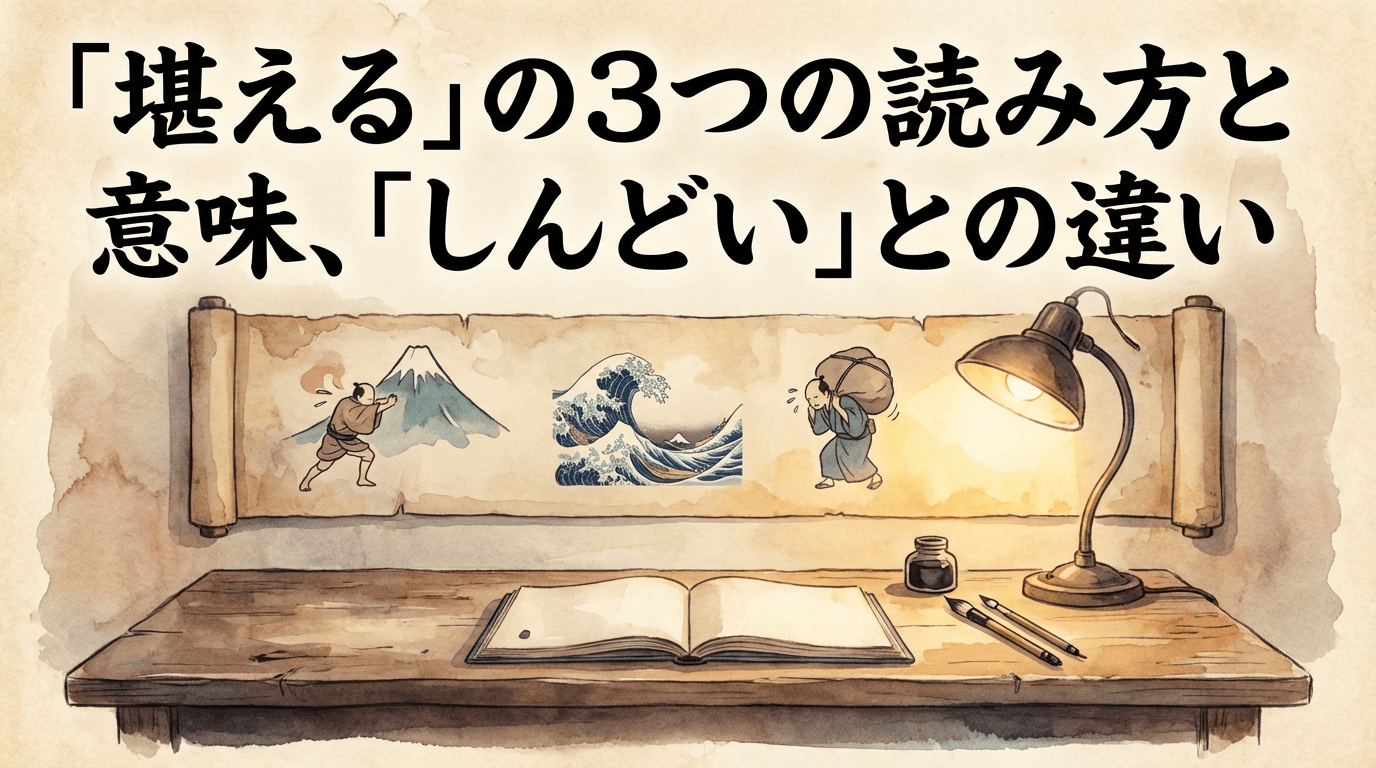 '참다'와 '힘들다'의 경계: 堪える(견디다)와 しんどい의 올바른 구분법