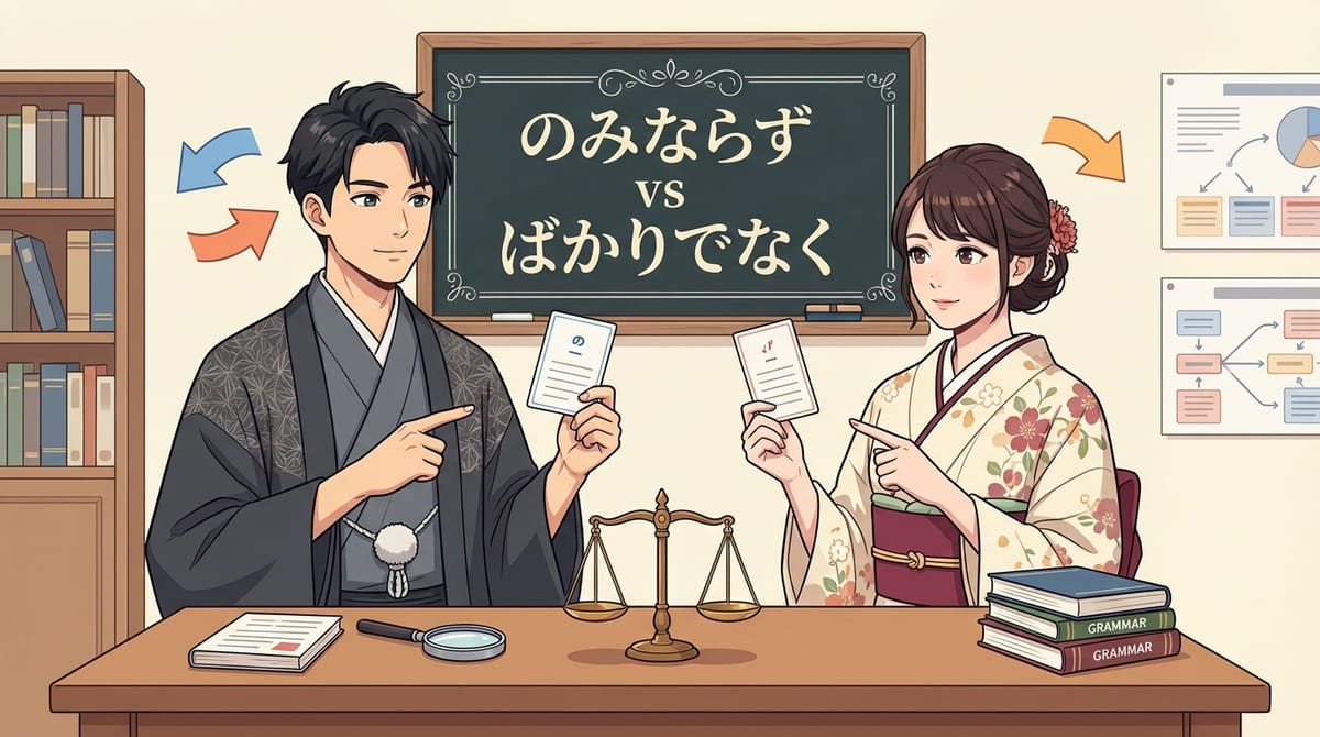 「〜のみならず」 vs 「〜ばかりでなく」 차이, 5분 완성 가이드