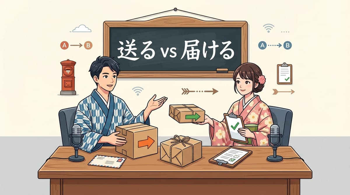 送る vs 届ける 차이: 일본어 '보내다' 뉘앙스 완벽 정복