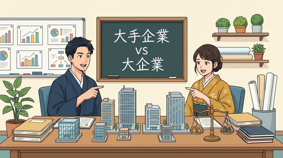 大手企業 vs 大企業 차이, 일본 비즈니스 전문가의 완벽 정리
