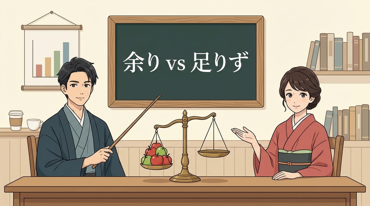 余り vs 足らず vs 足りず: 일본어 뉘앙스 차이 완벽 구분법 (JLPT 필수)
