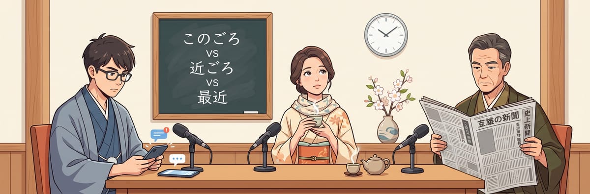 このごろ・近ごろ・最近의 차이 — 시간의 폭과 뉘앙스로 완전 정리