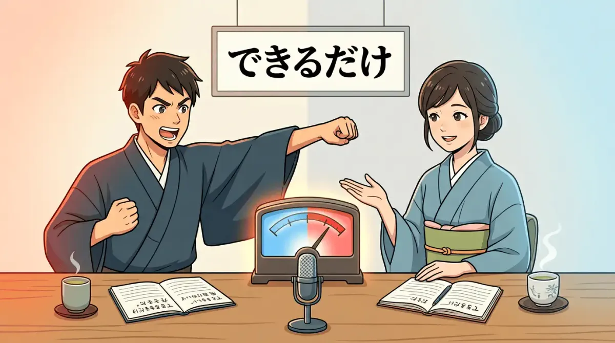 「できるだけ」vs「なるべく」 차이와 사용 구분 — 강도 차이를 예문으로 완전 정리