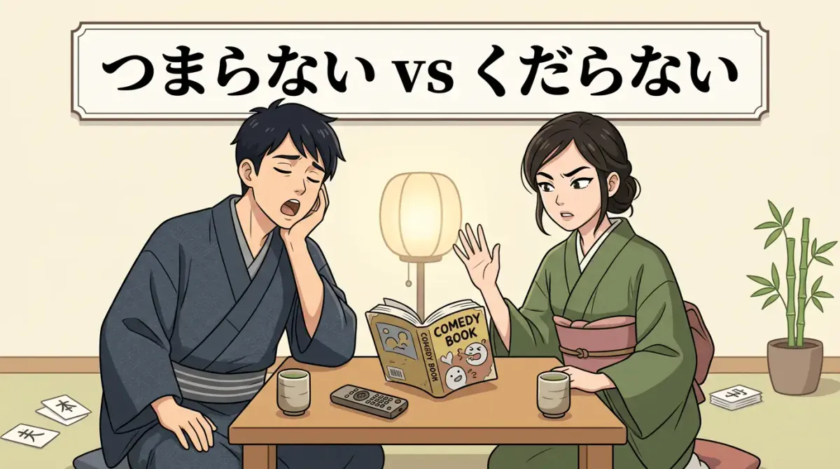 「つまらない」vs「くだらない」 차이와 사용 구분
