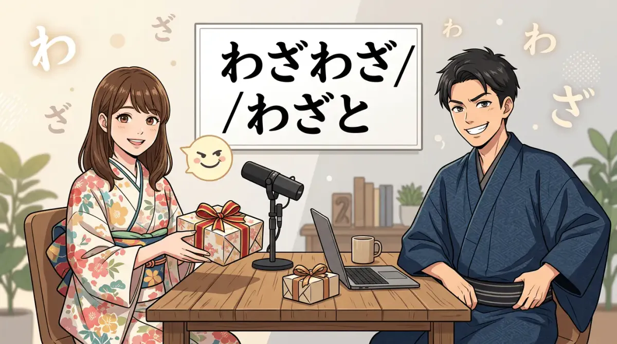 「わざわざ」vs「わざと」 차이와 사용 구분 — '일부러'가 두 단어인 이유를 예문으로 완전 정리