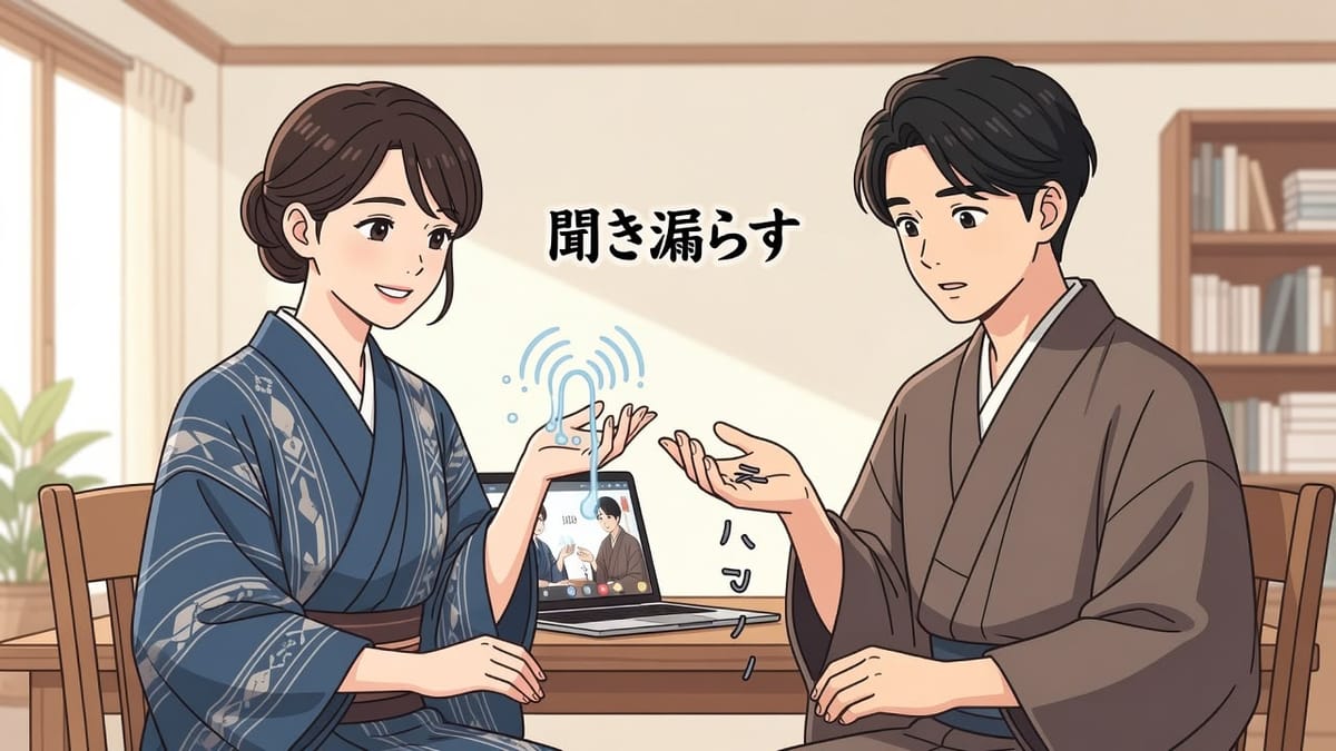 「聞き落とす」  「聞き漏らす」 차이 정리 — 「〜落とす」  「〜漏らす」 예문으로 구분하기