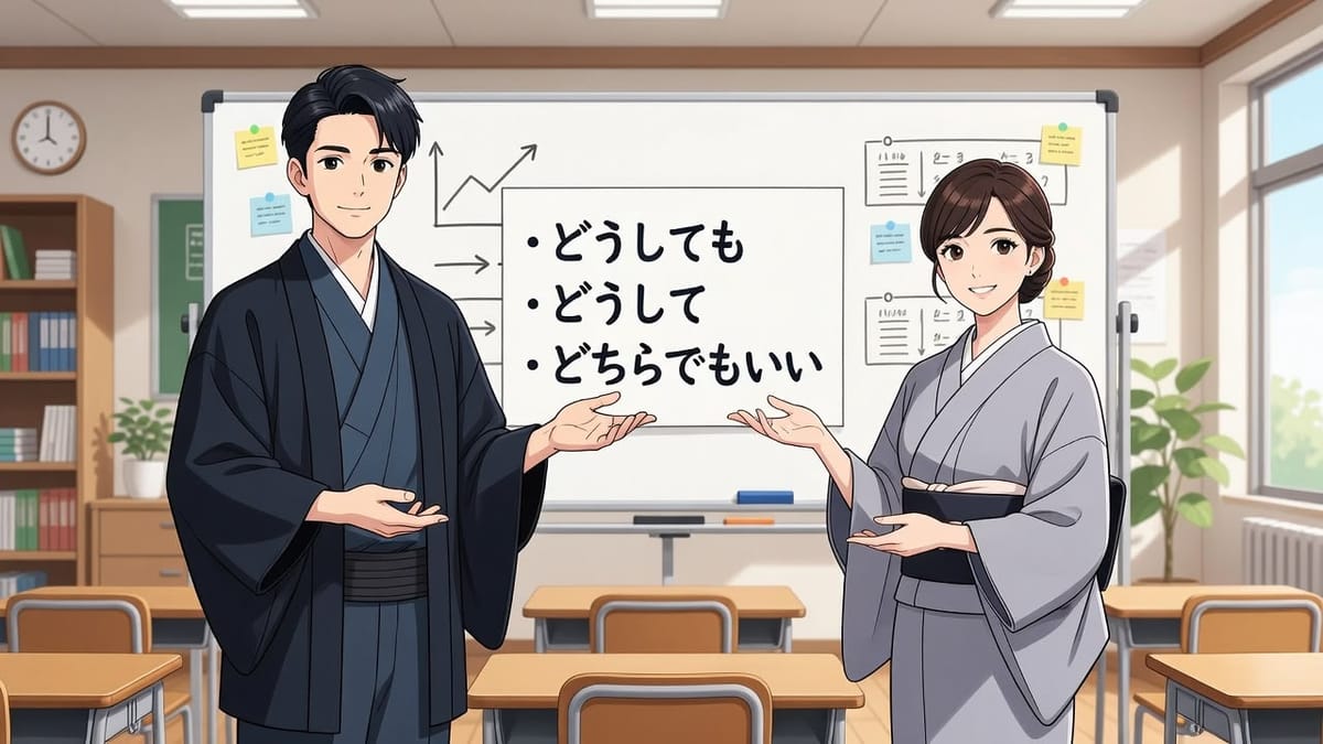 JLPT 기초 단어: どうしても·どうして·どちらでもいい 차이 완벽 정리