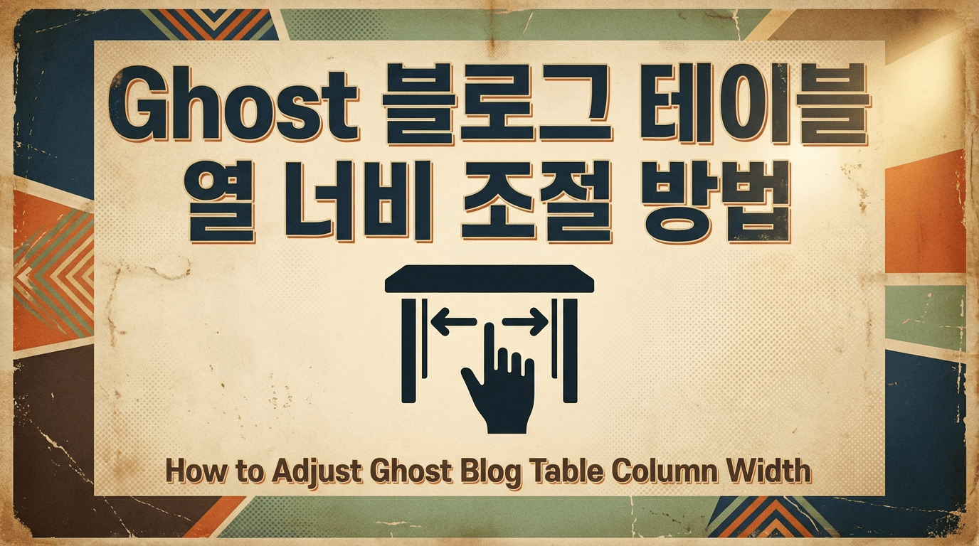 Ghost 표(Table) 너비가 이상할 때 해결하는 팁
