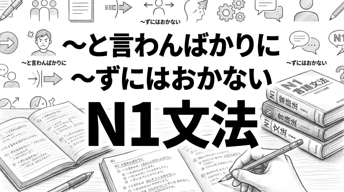 헷갈리는 일본어 상급 문법: '~と言わんばかりに'와 '~ずにはおかない' 뉘앙스 차이