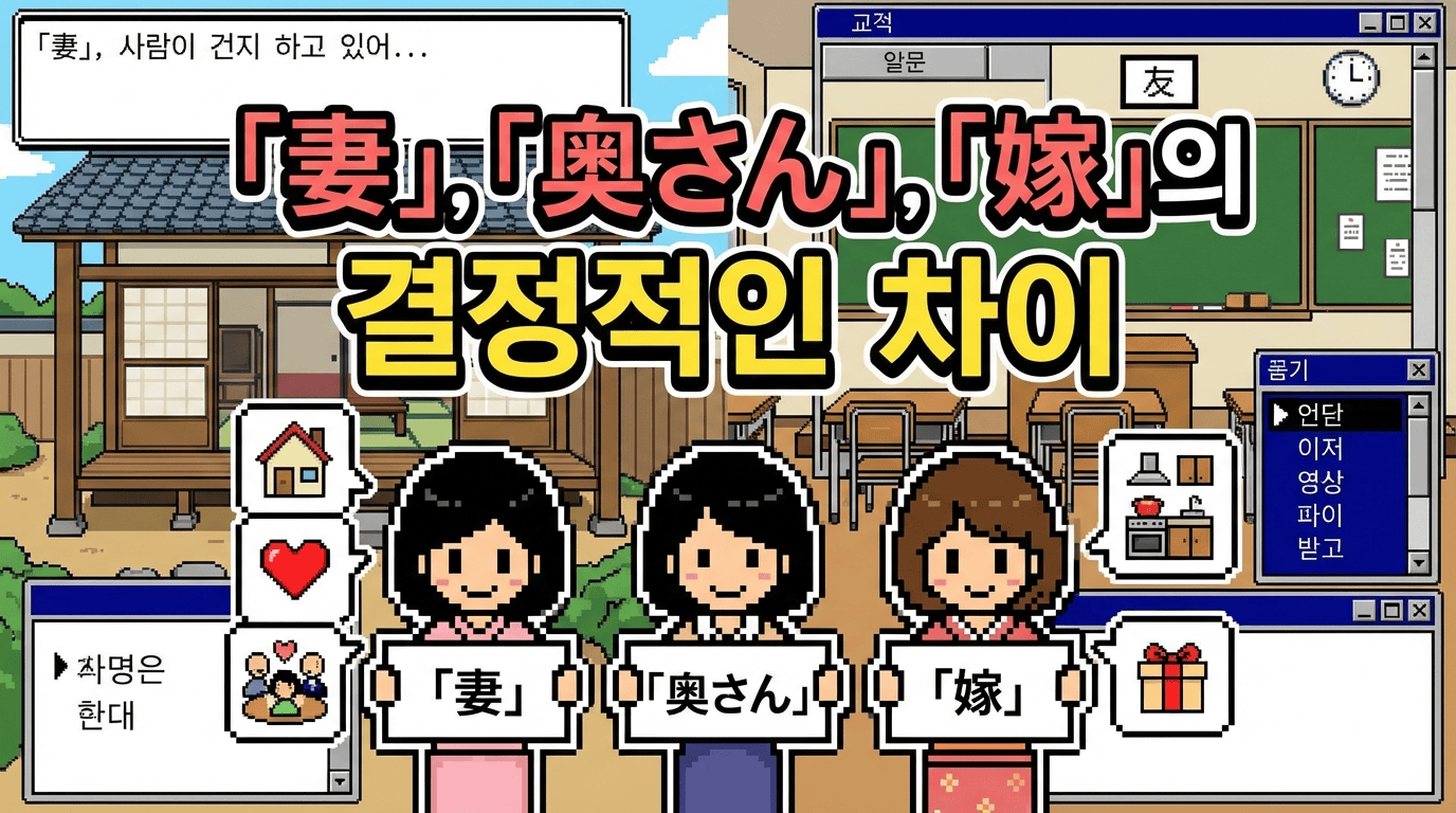 내 아내를 '奥さん'이라 부르면 안 된다? 일본어 아내 호칭 완벽 정리 (妻/嫁/奥さん)