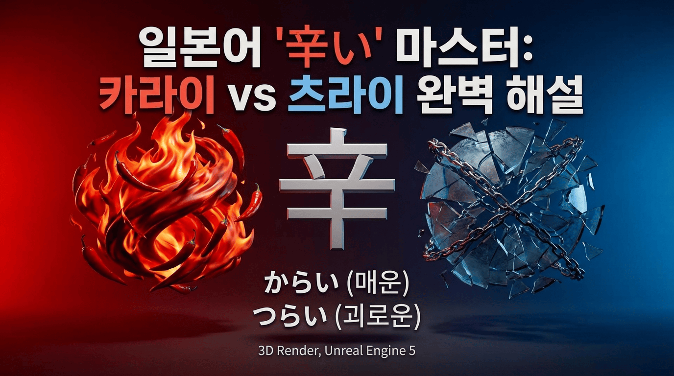 같은 한자, 다른 뜻: '辛い(카라이)'와 '辛い(츠라이)' 완벽 구분하기