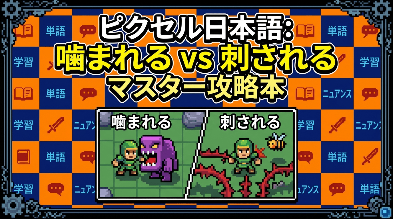 모기는 刺される? 개는 噛まれる? 일본어 동사 차이 완벽 정리