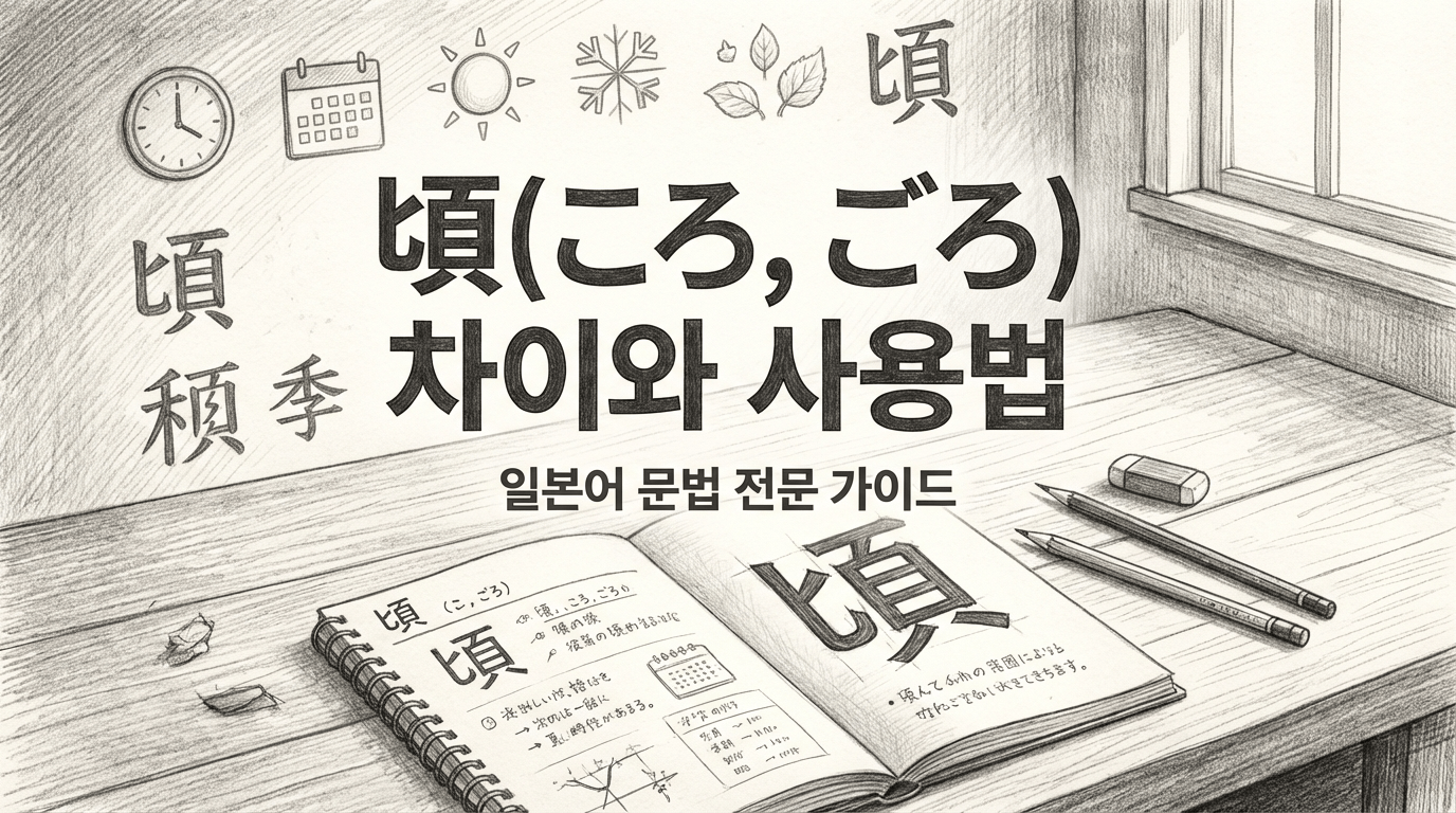 규칙 정리: 3시 '코로'? 3시 '고로'? 일본어 頃(ころ/ごろ) 발음 구분 완벽 가이드