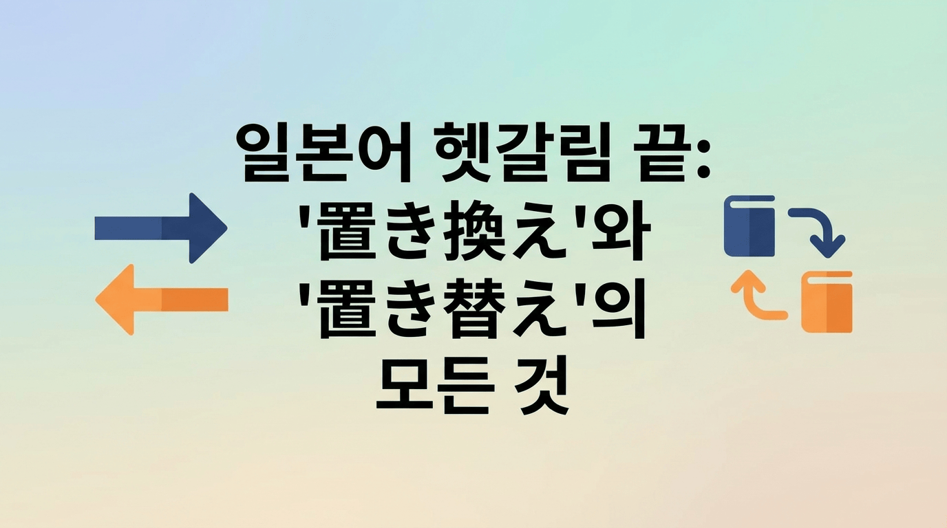 [오늘의 일본어] 置き換え? 置き替え? 발음은 같은데 뭐가 다르지?