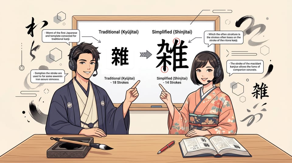 雜와 雑 차이점? 일본어 구자체(舊字體) 신자체(新字体) 완벽 가이드