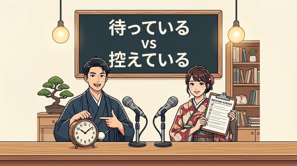 「待っている」 vs 「控えている」 차이, 5분 만에 완벽 정리