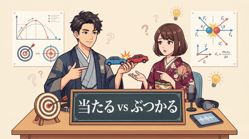当たる vs ぶつかる 차이: '접촉'과 '충돌' 뉘앙스 완벽 정리