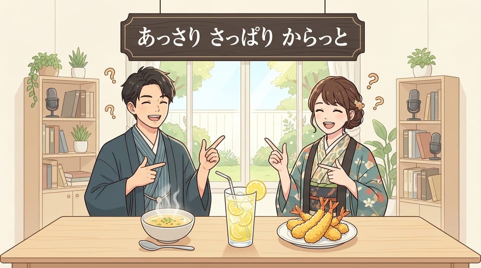 あっさり, さっぱり, からっと 차이점 및 정확한 사용법