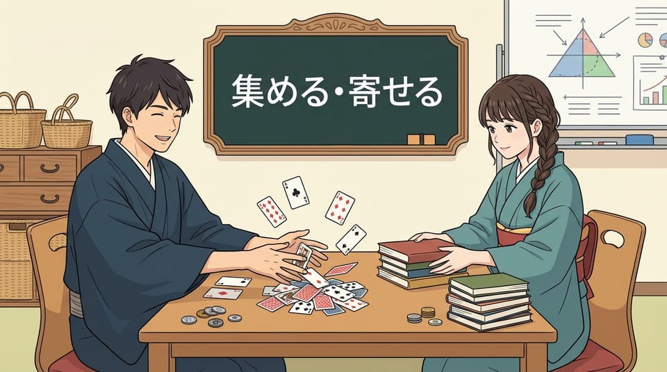 集める vs 寄せる 차이: 일본어 '모으다'의 함정 완벽 정리