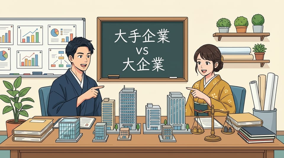 大手企業 vs 大企業 차이, 일본 비즈니스 전문가의 완벽 정리
