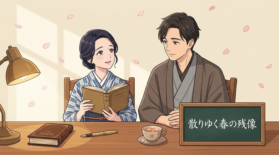 일본 소설 '散りゆく春の残像' 배우는 JLPT N1 문법/어휘