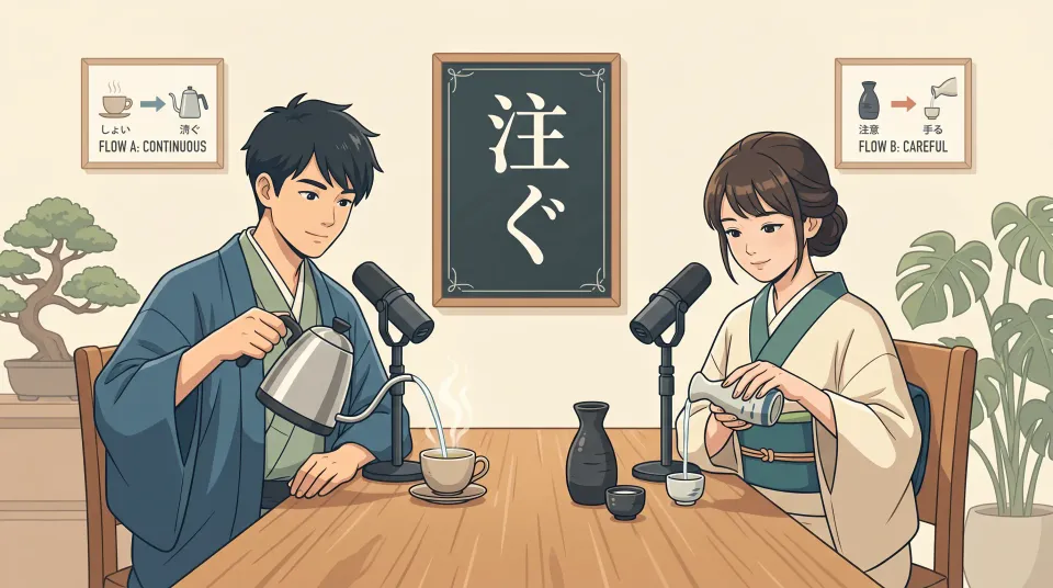 注ぐ(そそぐ)와 注ぐ(つぐ) 차이: 일본어 뉘앙스 완벽 구분법