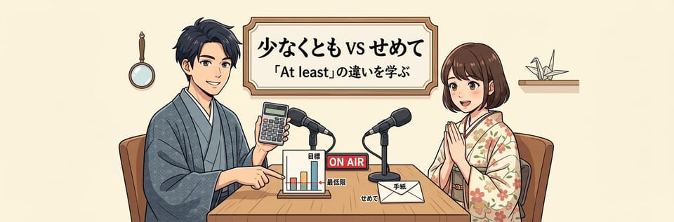少なくとも vs せめて、どう違う？