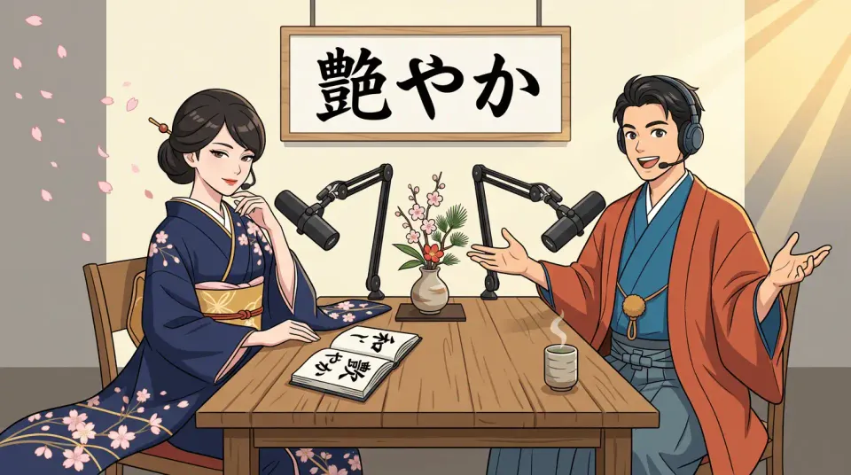 「あでやか」  vs  「華やか」 — 둘 다 "화려하다"인데, 왜 느낌이 다를까요?