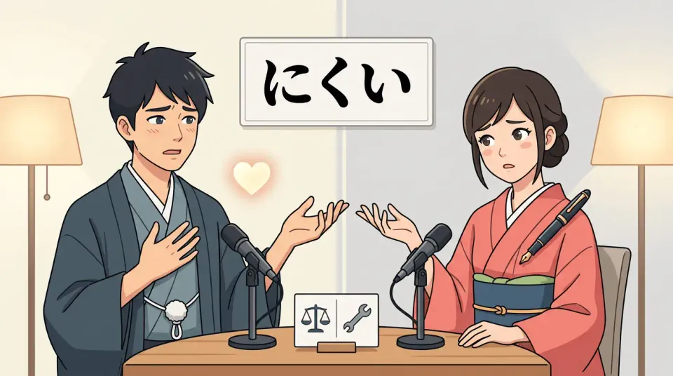 「〜がたい」 vs 「〜にくい」 차이와 사용 구분 — 뉘앙스를 예문으로 완전 정리