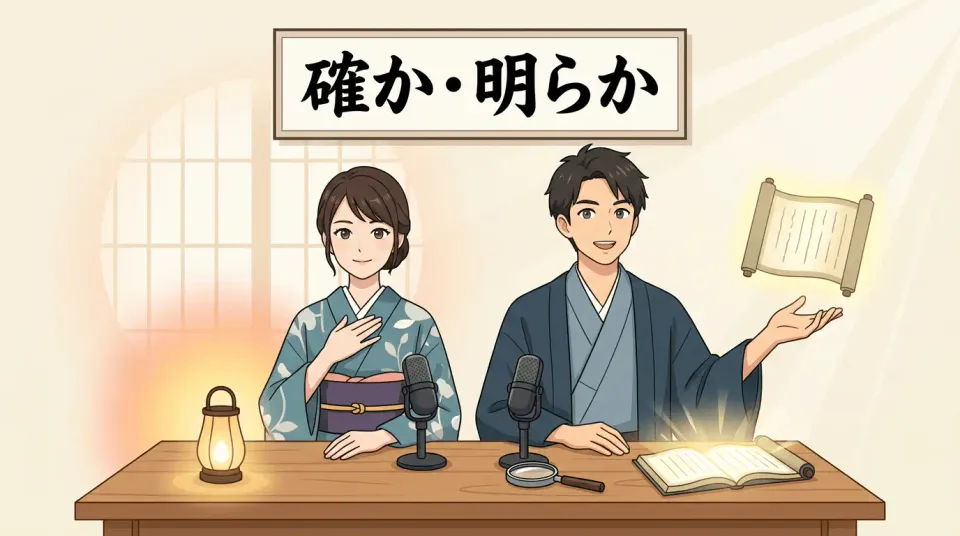 「確かだ」  vs  「明らかだ」차이와 사용 구분 — 주관적 확신 vs 객관적 명백함, 예문으로 완전 정리