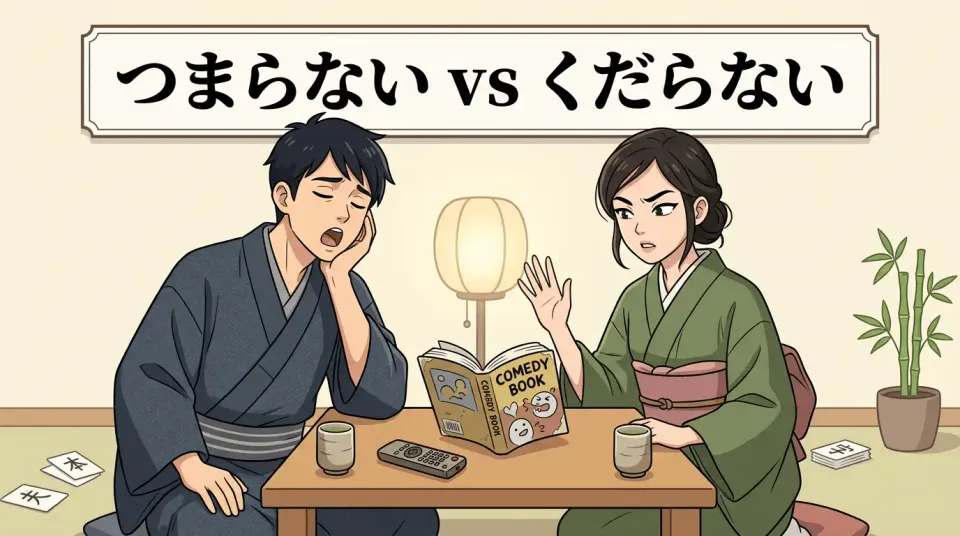 「つまらない」vs「くだらない」 차이와 사용 구분