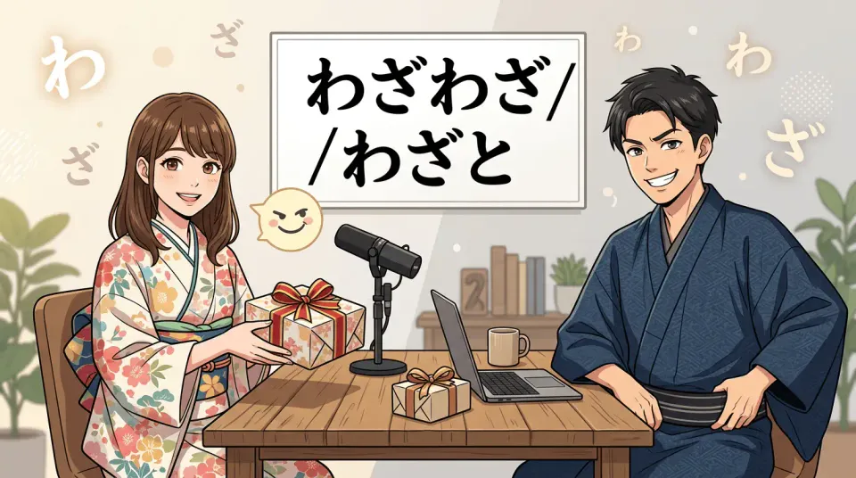 「わざわざ」vs「わざと」 차이와 사용 구분 — '일부러'가 두 단어인 이유를 예문으로 완전 정리