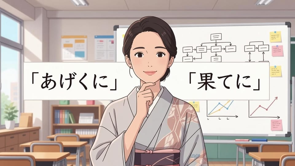 「~あげくに」  와   「~果てに」, 뜻이 정말 같을까요? JLPT 빈출 포인트까지
