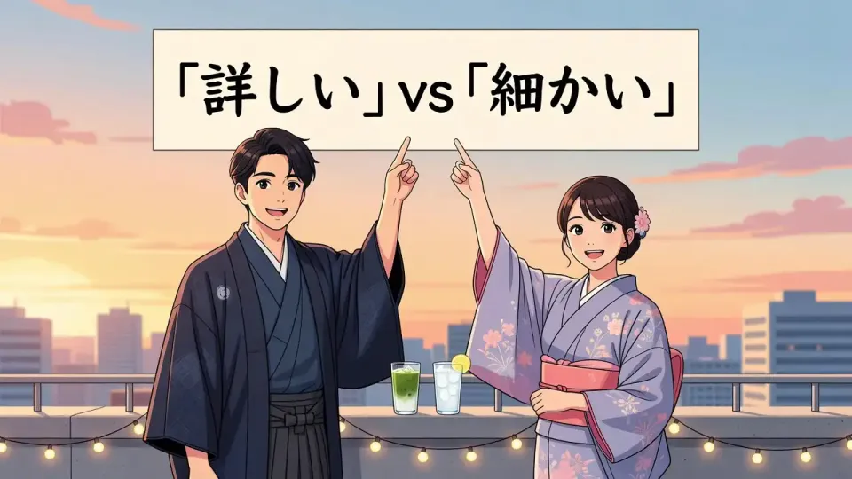「詳しい」  vs  「細かい」 차이 완전 정리 — 예문으로 이해