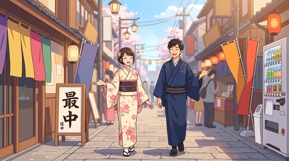「最中」  ・  「途中」차이 정리 — 예문으로 이해하는 일본어 뉘앙스