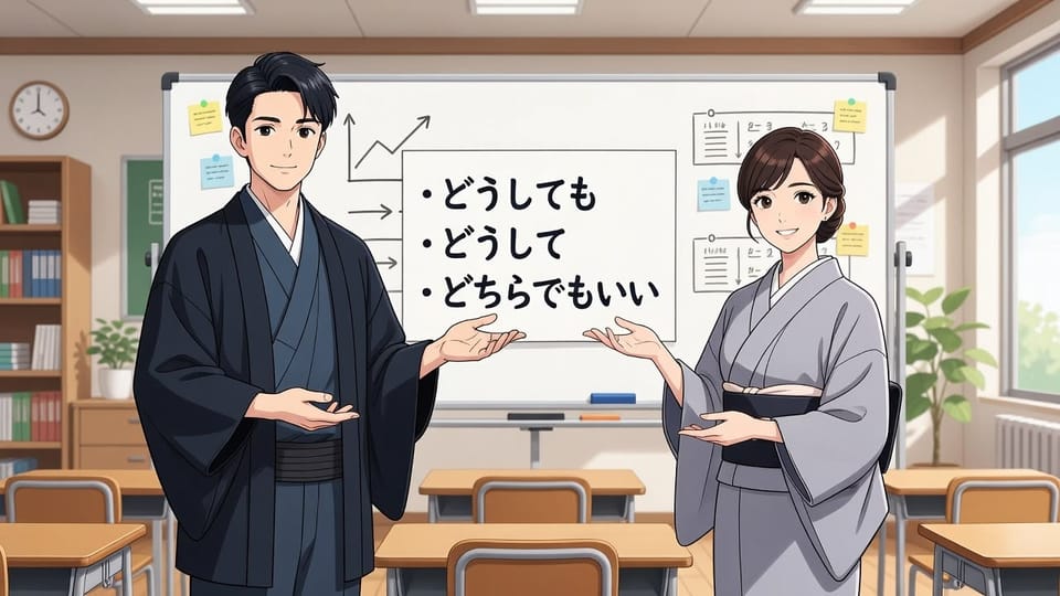 JLPT 기초 단어: どうしても·どうして·どちらでもいい 차이 완벽 정리