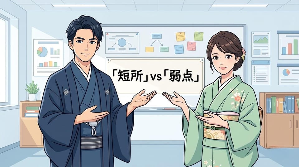 「短所」 vs 「弱点」 차이 — 둘 다 '단점'인데 어떻게 다를까요?